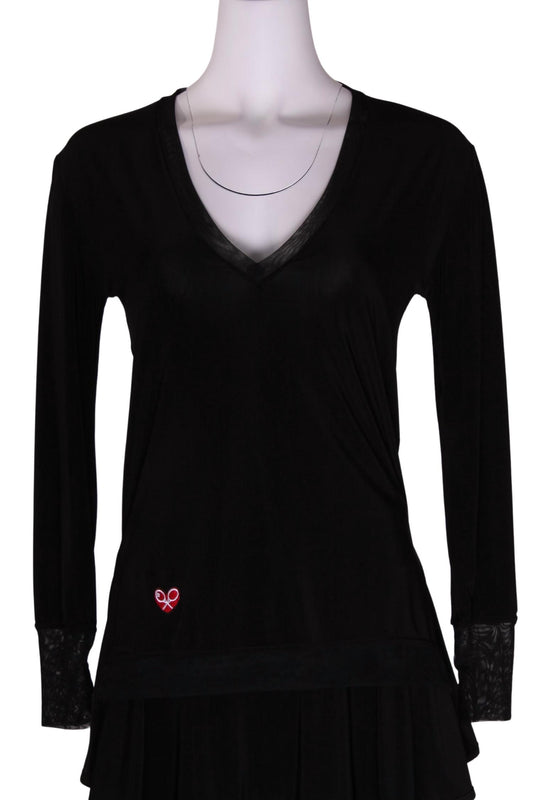 Love Love Tennis - Women's Long Sleeve Very Vee Top
