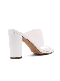SHU SHOP Women's Gabrielle Clear Strap Block Heel in white - women's heels - alternate view