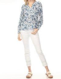 Charlie B - Slim Cropped Embroidered Hem Jeans
