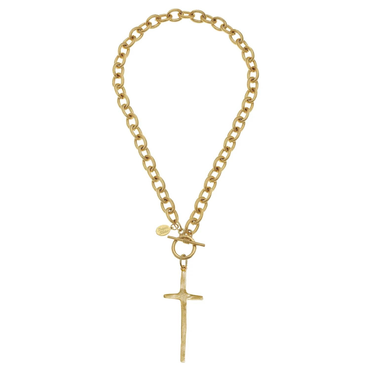 Susan Shaw - Women's Tall Cross Toggle Necklace