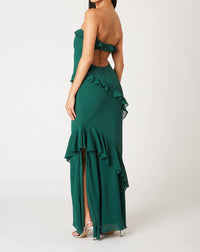 Cotton Candy La - Strapless Ruffle Tiered Maxi Dress