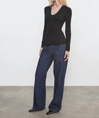 Enza Costa - Rib Bold Longsleeve U Top