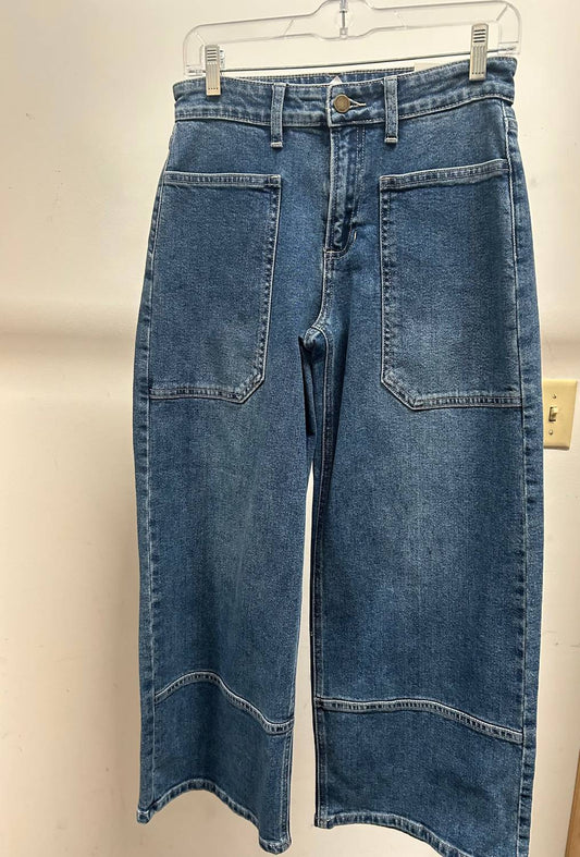 Just Black Denim - Women's High Rise Crop Wide Leg Jeans