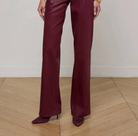 L'Agence - Clayton Coated Wide-leg Jean