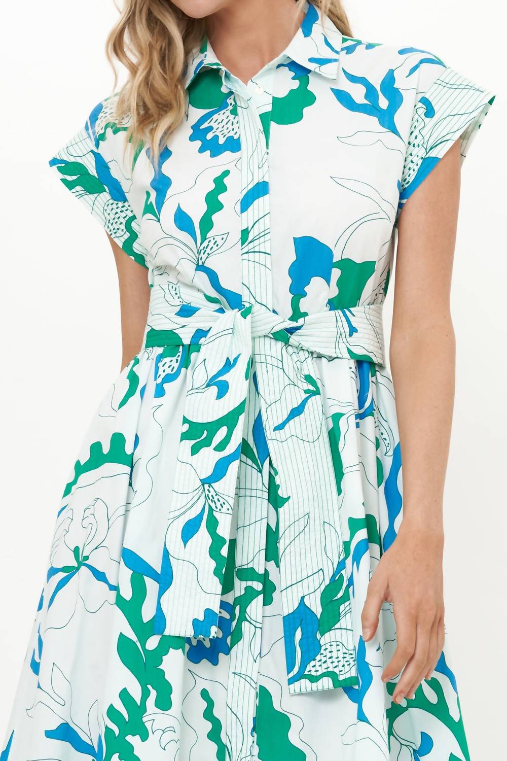 Oliphant - Belted Shirt Midi Dress