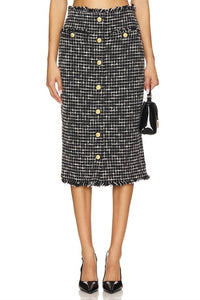 L'Agence - Tai Snap Front Midi Skirt