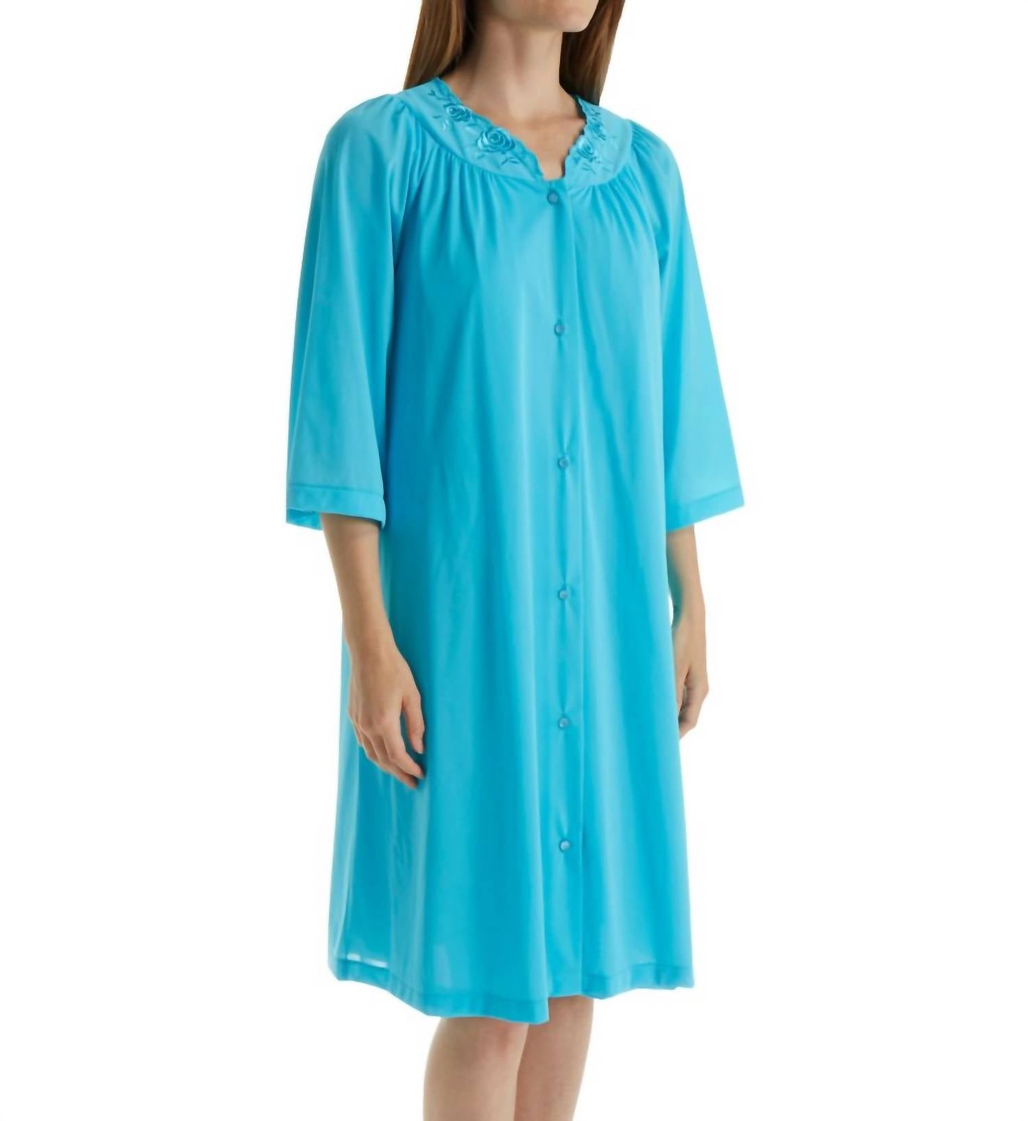Shadowline Lingerie - Short 3/4 Sleeve Button Down Robe
