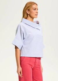 Fdj - Women's Carlotta Crossover Neck Popover Top