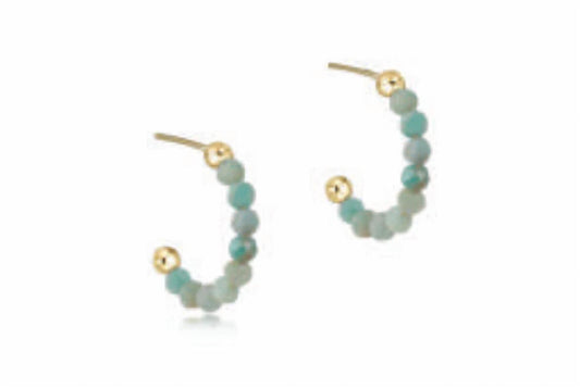 Enewton - Beaded Gemstone 1" Post Hoop Earrings