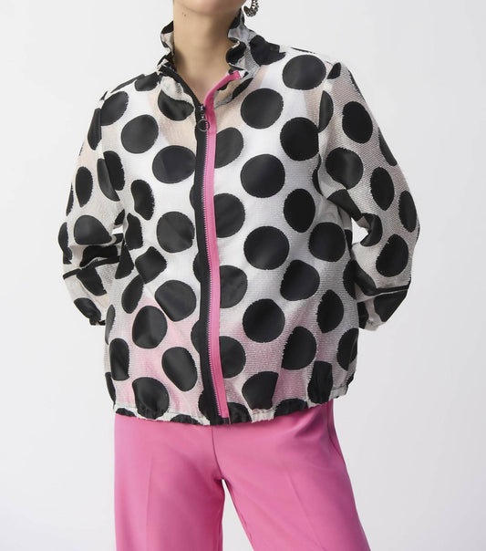 Joseph Ribkoff - Jacquard Dot Boxy Jacket