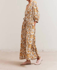 Grade & Gather - Floral Pleated Maxi Dress