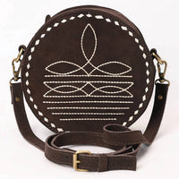 Ls Western - Women's Western Canteen Round Crossbody Bag