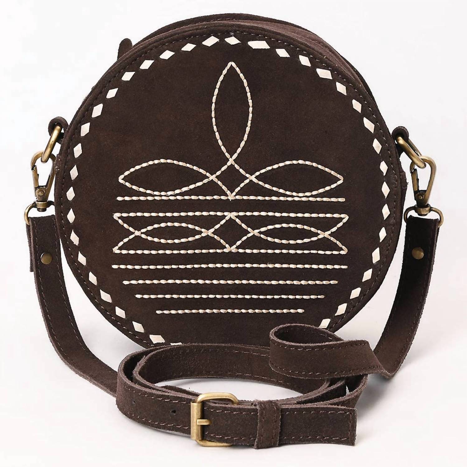 Ls Western - Women's Western Canteen Round Crossbody Bag
