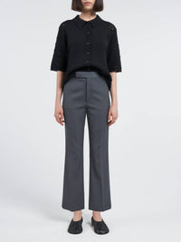 Maria McManus High Waisted Crop Trouser in steele grey - women's pants
