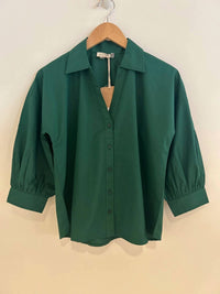 Maude Kyra Top in midnight mosaic - women's blouse - detail view