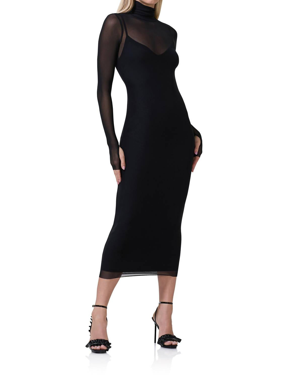 Afrm - Shailene Mesh Midi Dress