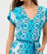 Johnny Was SILK TIE DRESS in vittoria scarf - women's dress - view 4