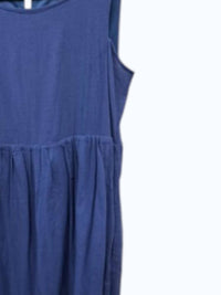 Listicle Women's Linen Dress in navy - women's dress - detail view