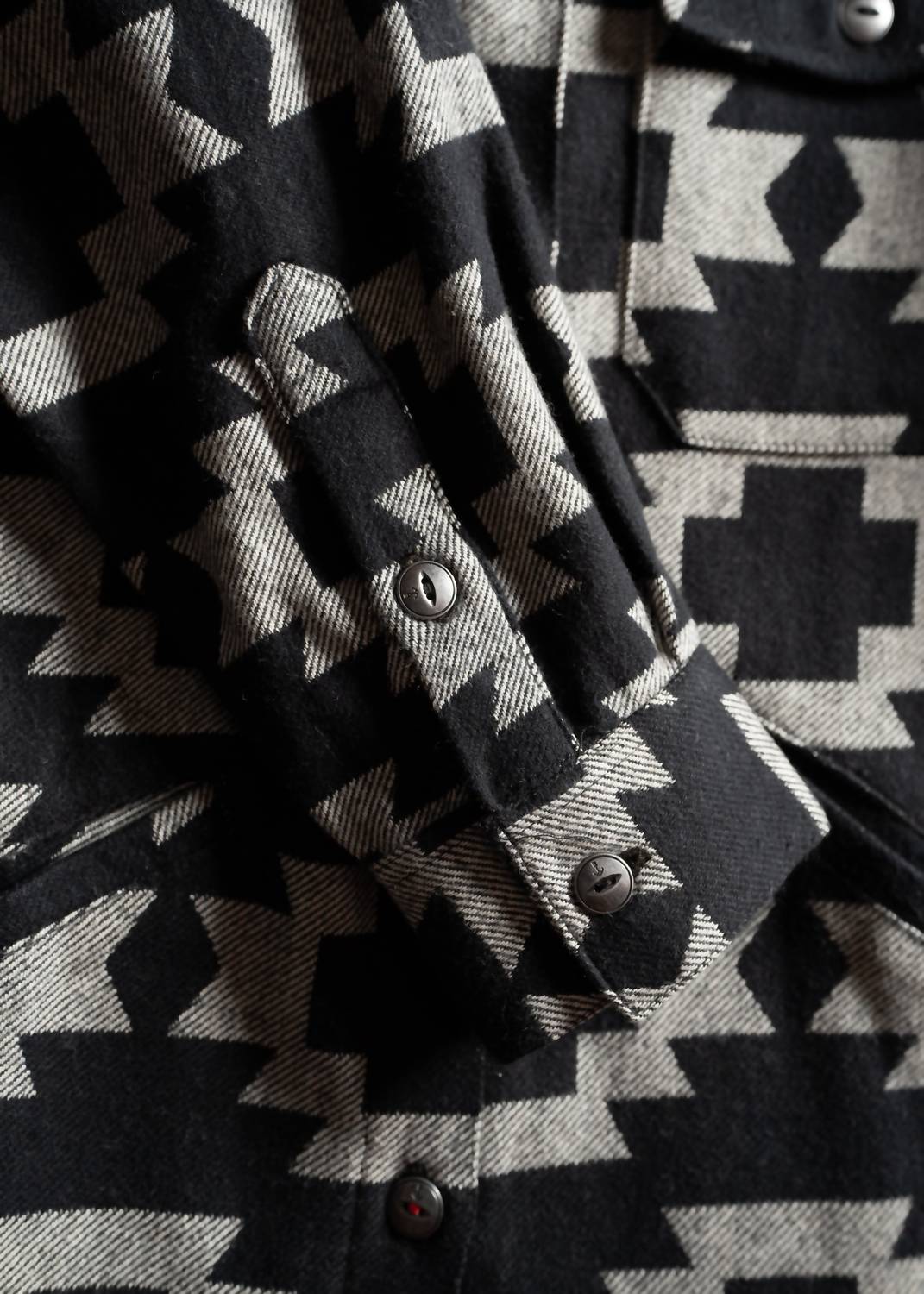 Iron & Resin Yumani Jacquard Pattern Shirt in black - women's shirt - view 5