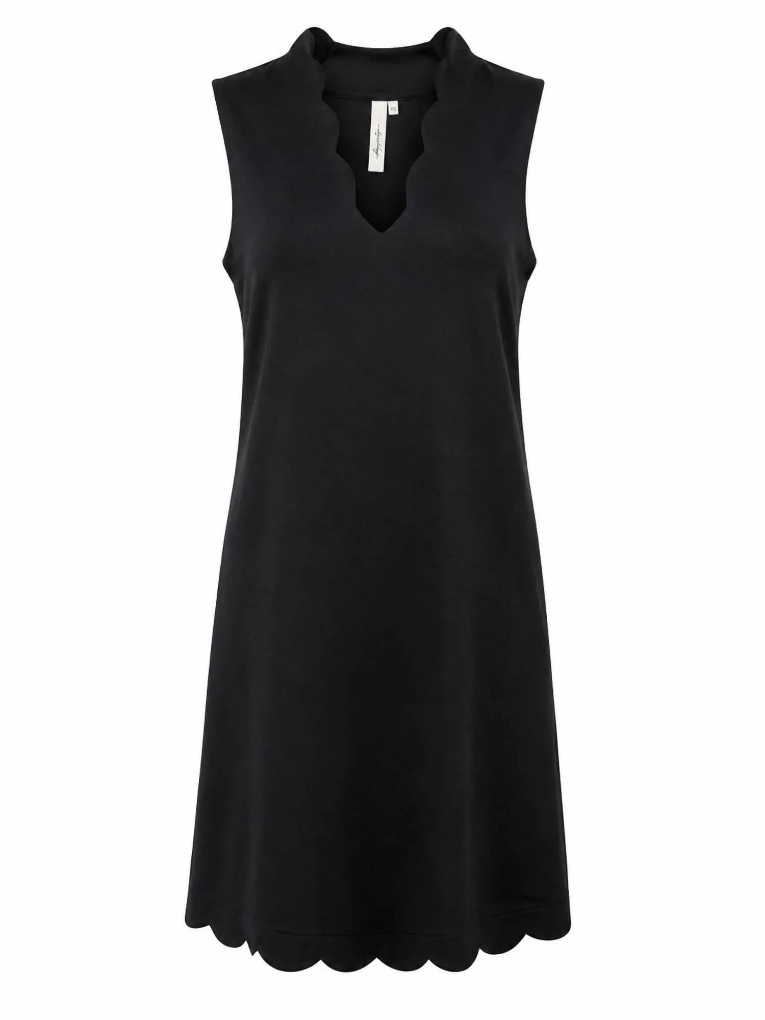 Lulu-B - Women's Scalloped Sleeveless Dress