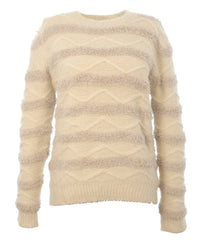 Fate By Lfd - Cowl Neck Chevron Knit Sweater