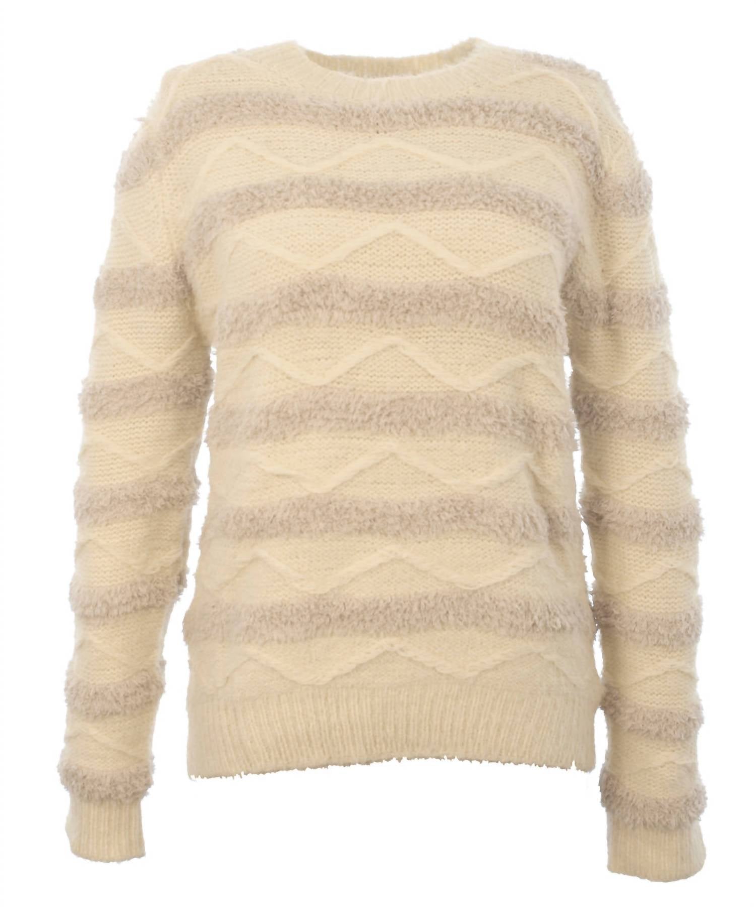 Fate By Lfd - Cowl Neck Chevron Knit Sweater
