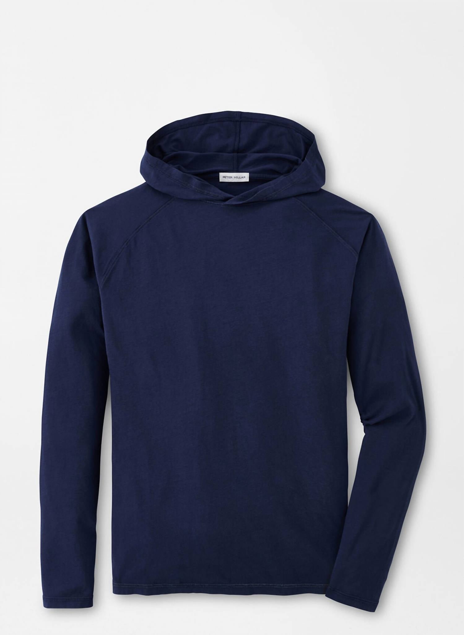 PETER MILLAR Lava Wash Popover Hoodie T-shirt in blue - men's long sleeve top - view 4