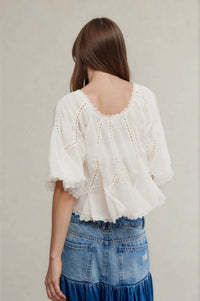 Free People - Michelle Scoop Neck Blouse