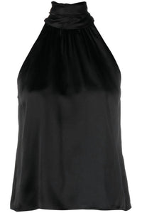 Frame - High Neck Satin Top