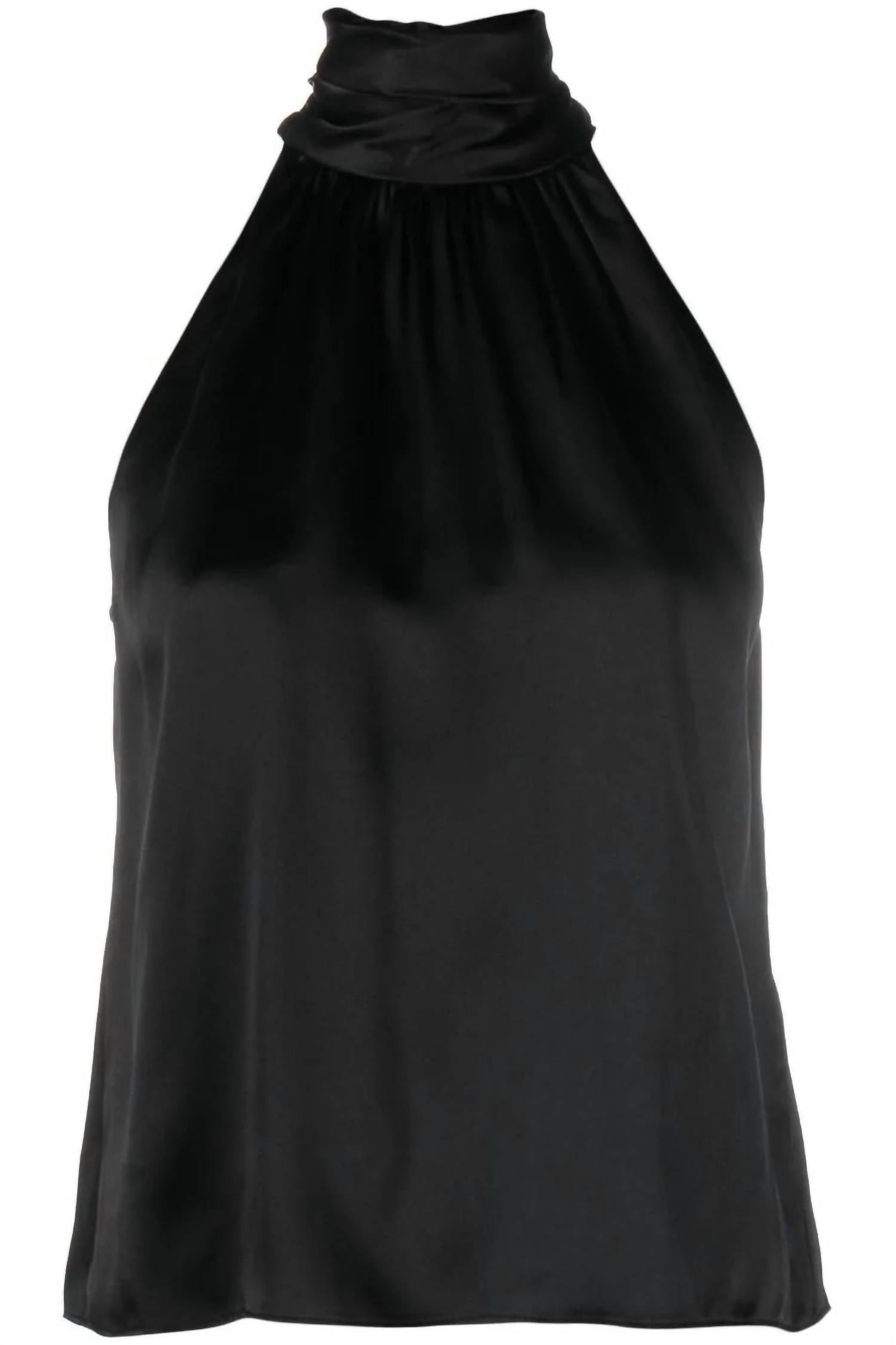 Frame - High Neck Satin Top