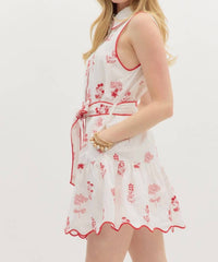Entro - Flora Scallop Hem Mini Dress