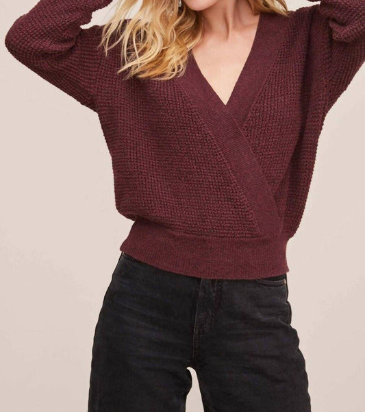 Astr - Stephanie V Neck Wrap Sweater