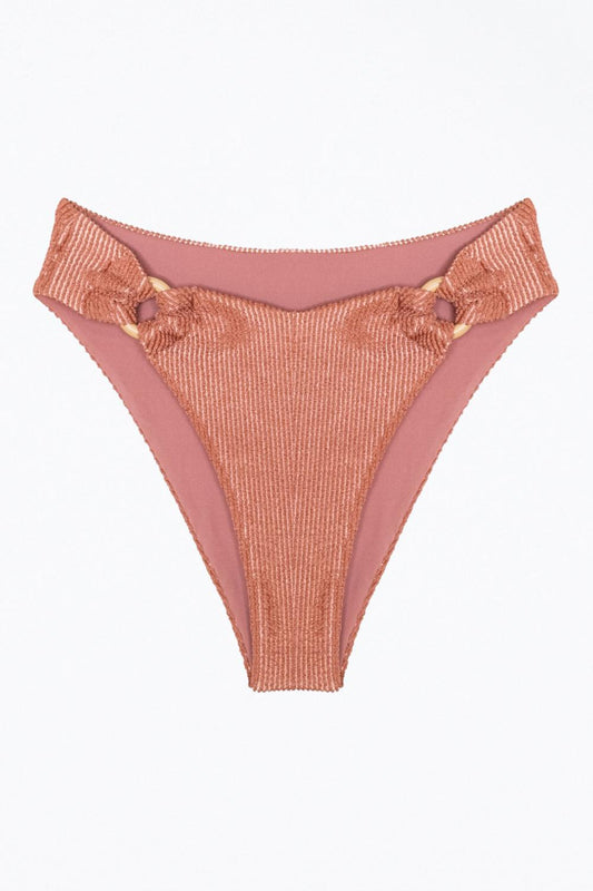 REBECCA RIBBED O-RING BIKINI BOTTOM