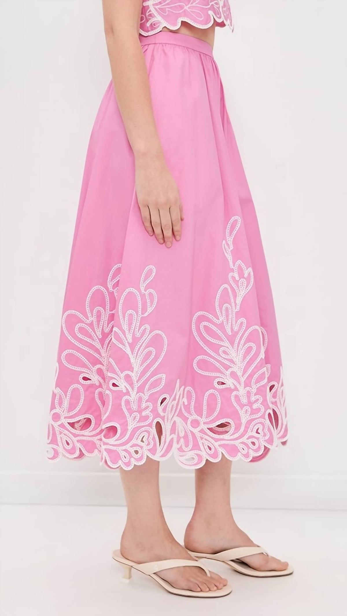 Cinq A Sept - Paisley Bloom Embroidered Espe Skirt