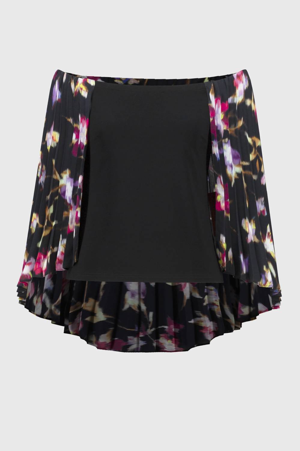 Joseph Ribkoff - Solace Silky Knit Off The Shoulder Top With Pleated Georgette Cape