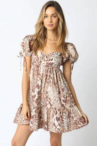 Olivaceous - Leopard Mini Dress