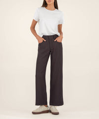 KUT FROM THE KLOTH Charlotte High Rise Wide Leg Pant in chocolate - women's pants