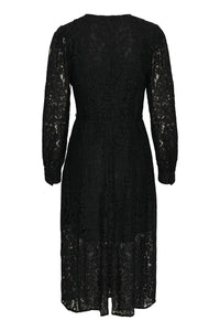 Soaked In Luxury - Hanni V-neck Long Sleeves Lace Midi Dress