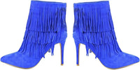 STEVE MADDEN Women's Flapper Ankle Bootie in blue - women's shoe