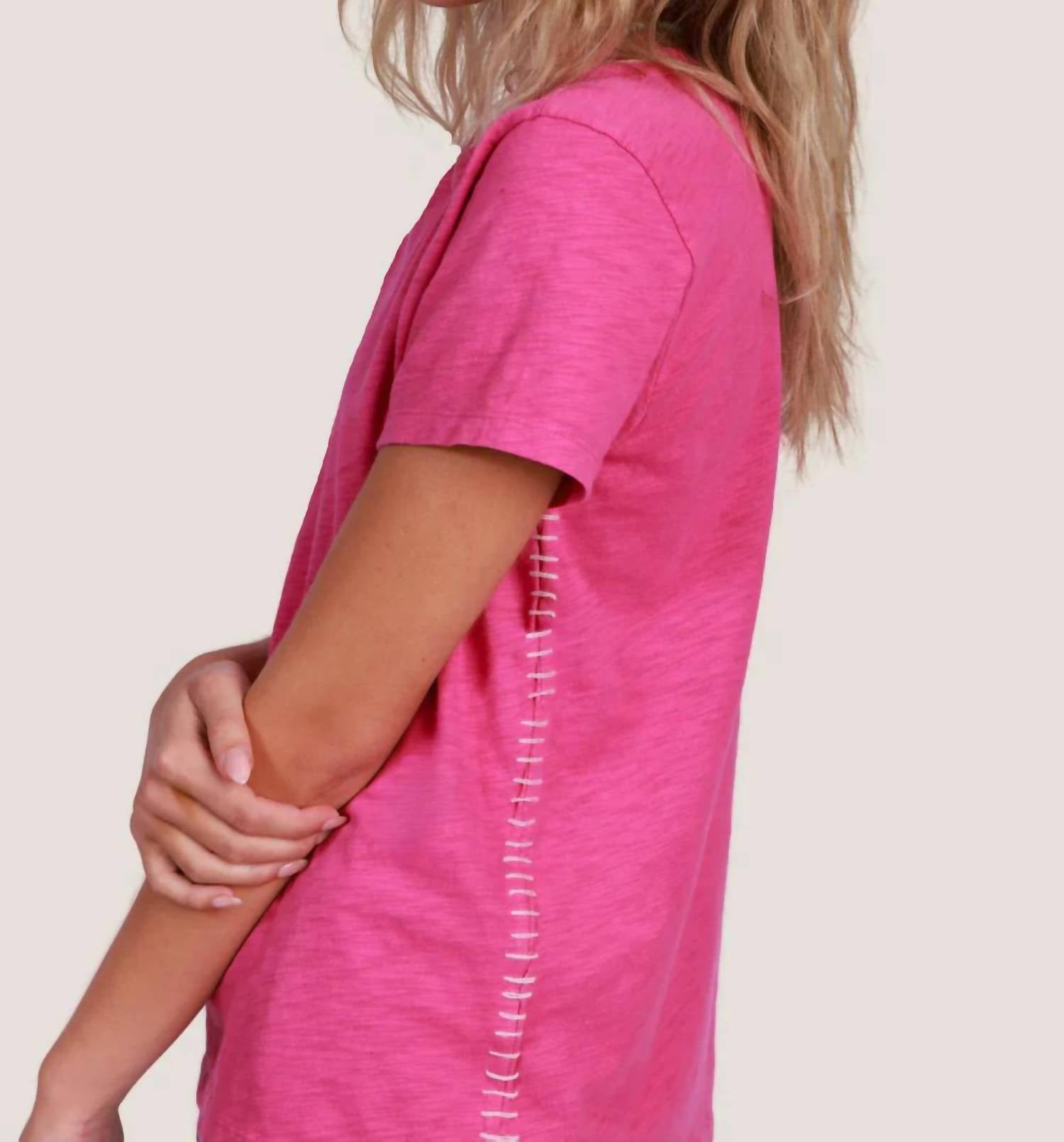 Dylan - Contrast Stitch Crew Neck Tee