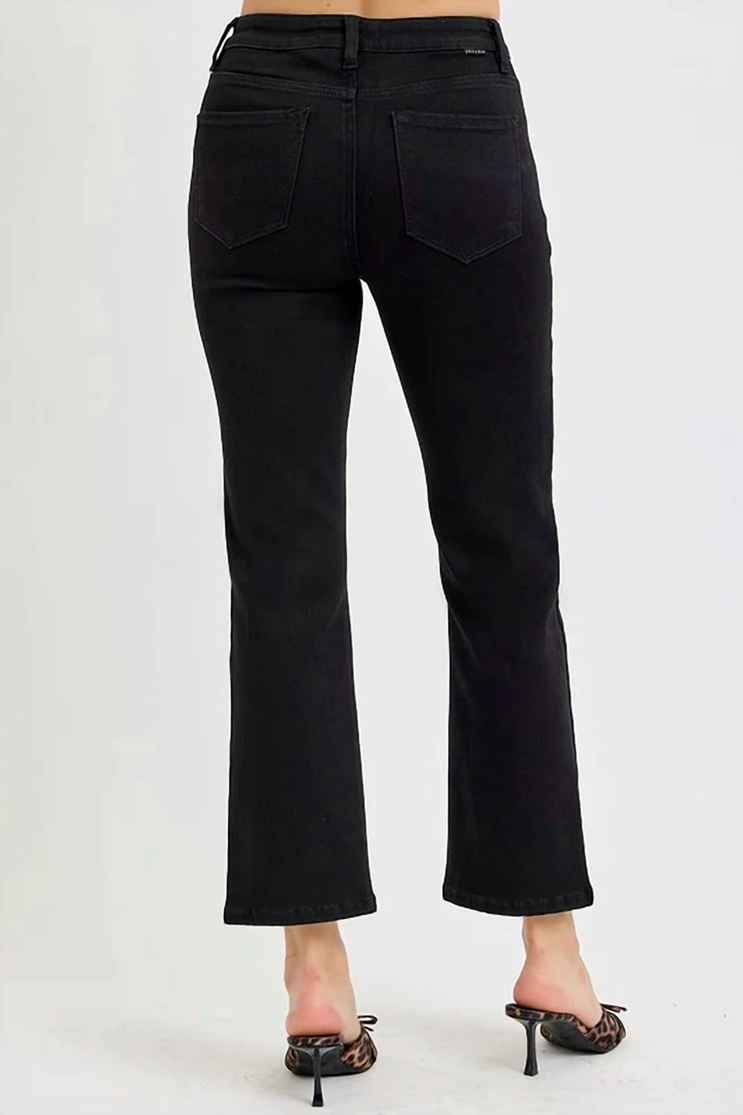 Risen - High Rise Crop Straight Jeans