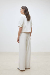 Suncoo - Dune Cropped Button-front Top