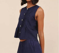Bella Dahl - Sleeveless Pintuck Top