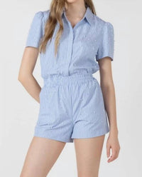 Dex Clothing - Women's Pearl Detail Button Up Shirt