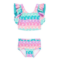 Rufflebutts - Toddlers Mermaid Tankini Two-Piece Swimsuit