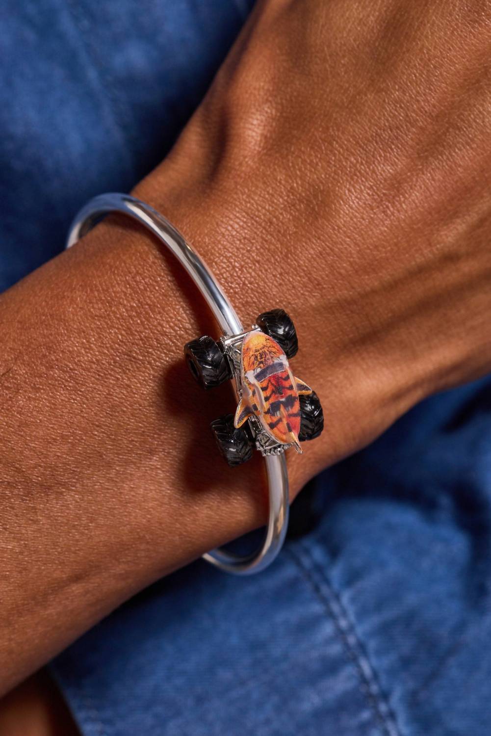 Alex & Ani - Women's Hot Wheels Tiger Shark Monster Truck Moveable Cuff Bracelet