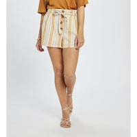 Gentle Fawn Whiteleaf Shorts in mustard striped - women's shorts