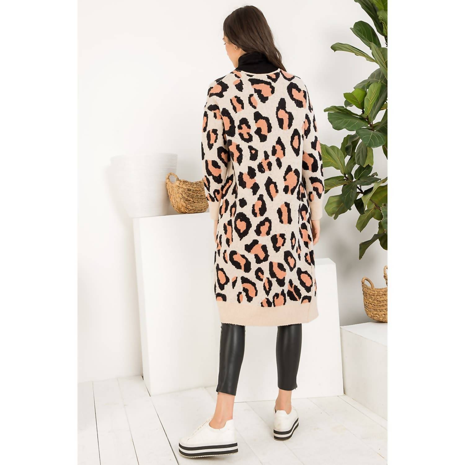 Thml - Cheetah Knit Long Cardigan