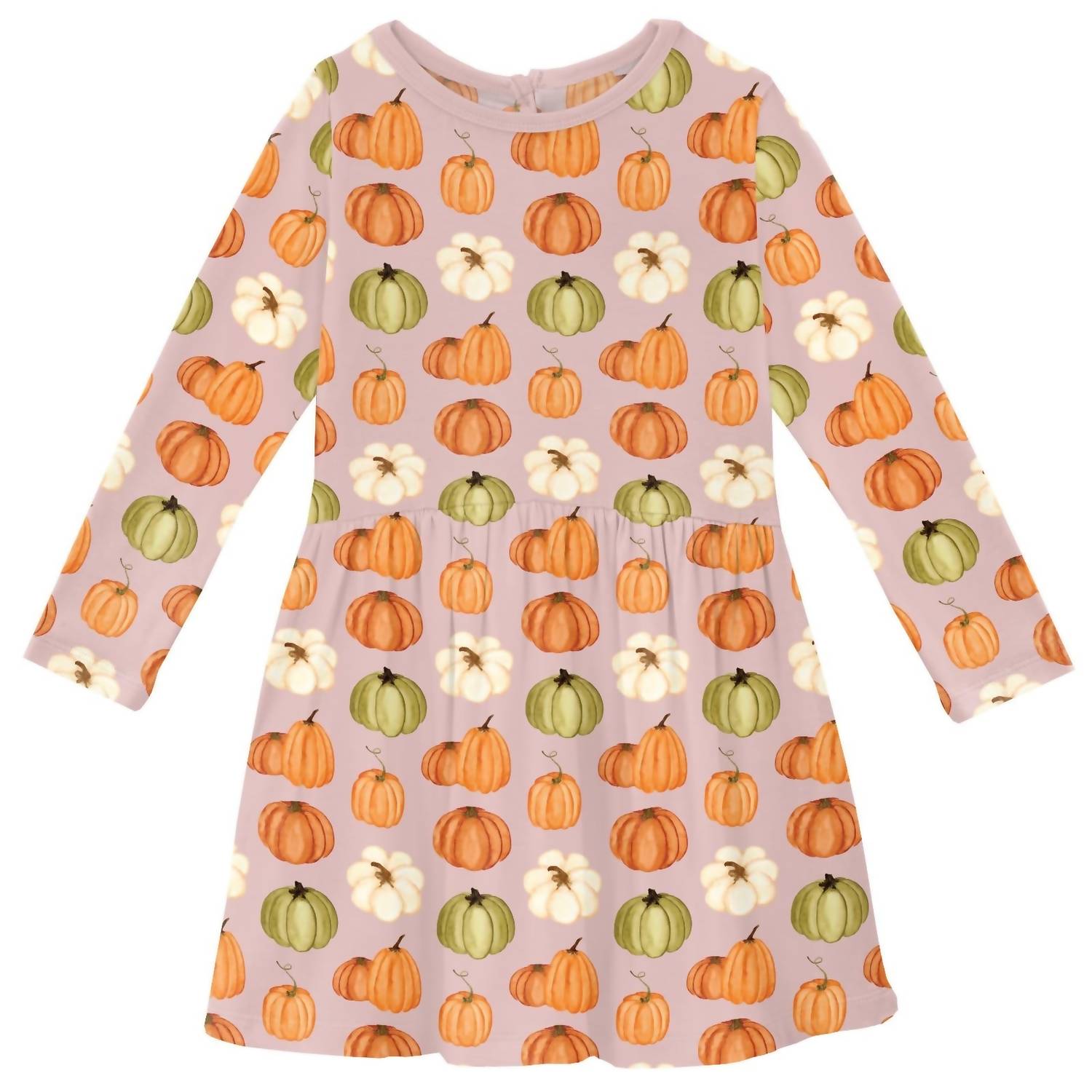 Kickee - Girl's Long Sleeve Twirl Dress With Pockets