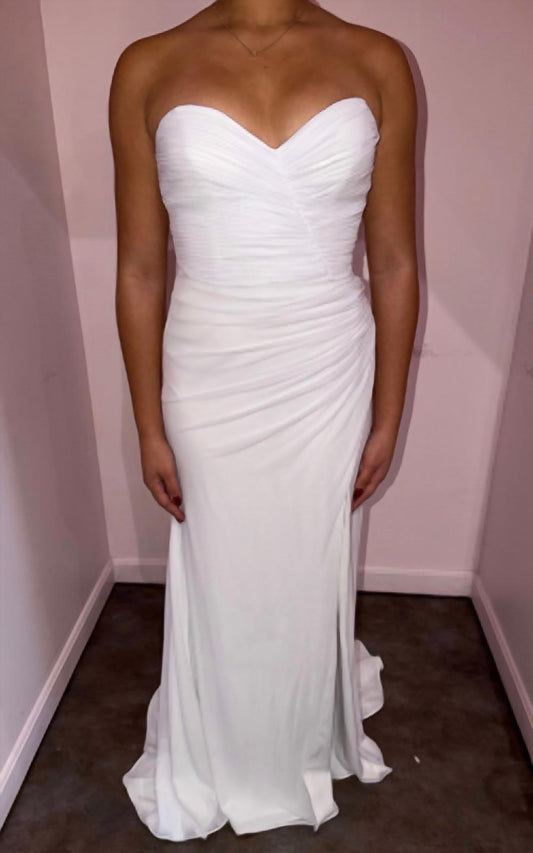 Alyce Paris - Strapless Chiffon Sweetheart Gown